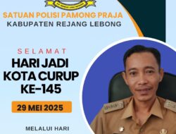 Anton Sefrizal ( Kasat )  SATPOL PP  Kab.Rejang Lebong Mengucapkan Selamat Hari Jadi Kabupaten Rejang Lebong  ke-145.
