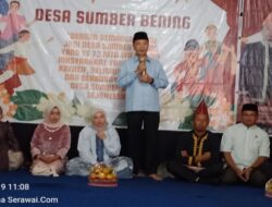 BUPATI DAN ISTRI HADIRI SEDEKAH BUMI & ULANG TAHUN DESA SUMBER BENING KE-73